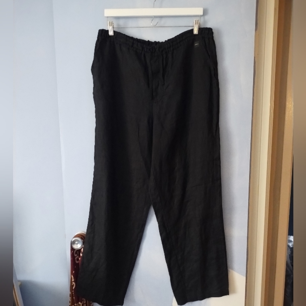 Animale Black Wide-Leg Pants